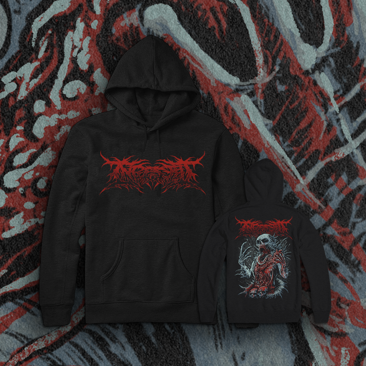 INGESTED "PULLED TO PIECES" PULLOVER HOOD (PRE-ORDER)