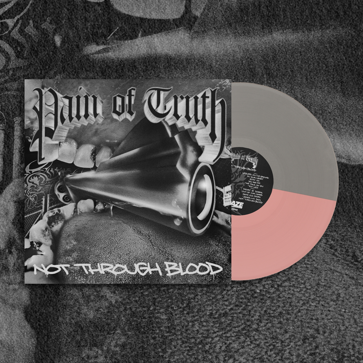 PAIN OF TRUTH "NOT THROUGH BLOOD" LP - HALF SILVER / HALF PINK