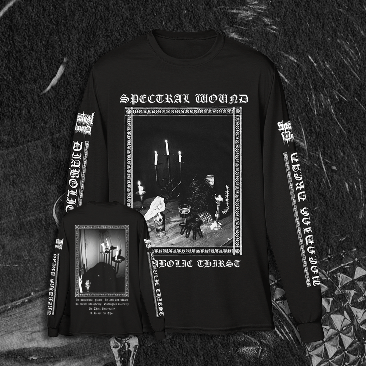 SPECTRAL WOUND "A DIABOLIC THIRST" LONG SLEEVE SHIRT (PRE-ORDER)
