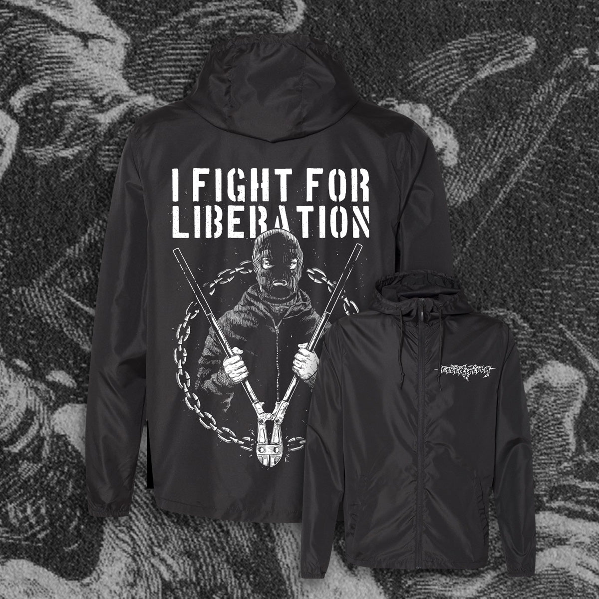 UNDYING "FOR LIBERATION"  ZIP UP WINDBREAKER